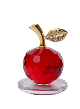 七夕礼物汽车生日水晶苹果送女友