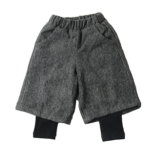 女童阔腿裤春秋款儿童男童女宝宝加绒毛呢弹力打底假两件裤