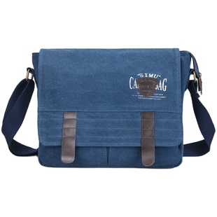 满江红帆布包包单肩包斜挎包男士横款背包邮差包男挎包斜肩包休闲