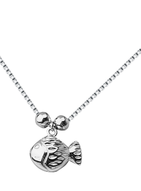 小鱼925925银女可调节简约锁骨链