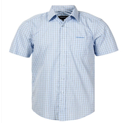 fog伦敦雾商务衬衣棉质格子短袖