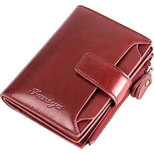 女士钱包短款真皮2025新款爆款小巧卡包皮夹精致拉链零钱夹折叠式