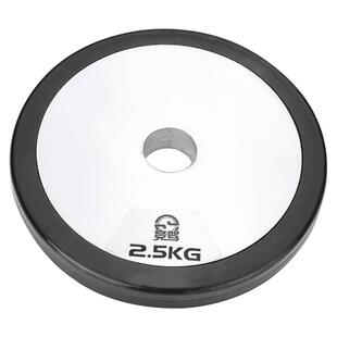 环保包胶纯钢哑铃片电镀哑铃片2.5cm小孔2.5/5/10kg单片杠铃片