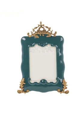 欧式风陶瓷镶铜家居客厅装饰品