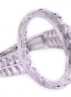 diy花边蜜蜡琥珀玉石戒指空托