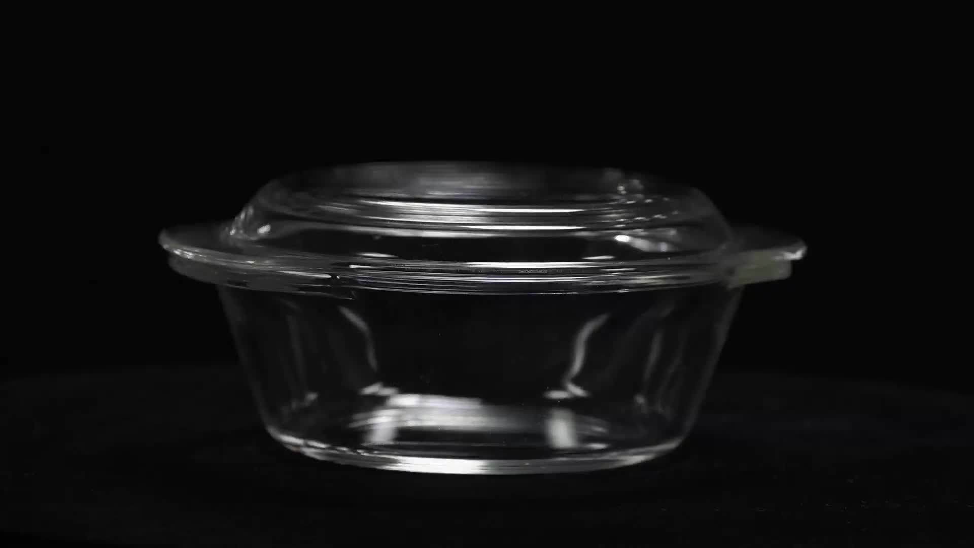 Ikoo Heat Resistant Microwave Safe Cooking Pot Casserole Glass Cookware