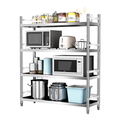 落地3层微波炉壁挂放不锈钢厨房