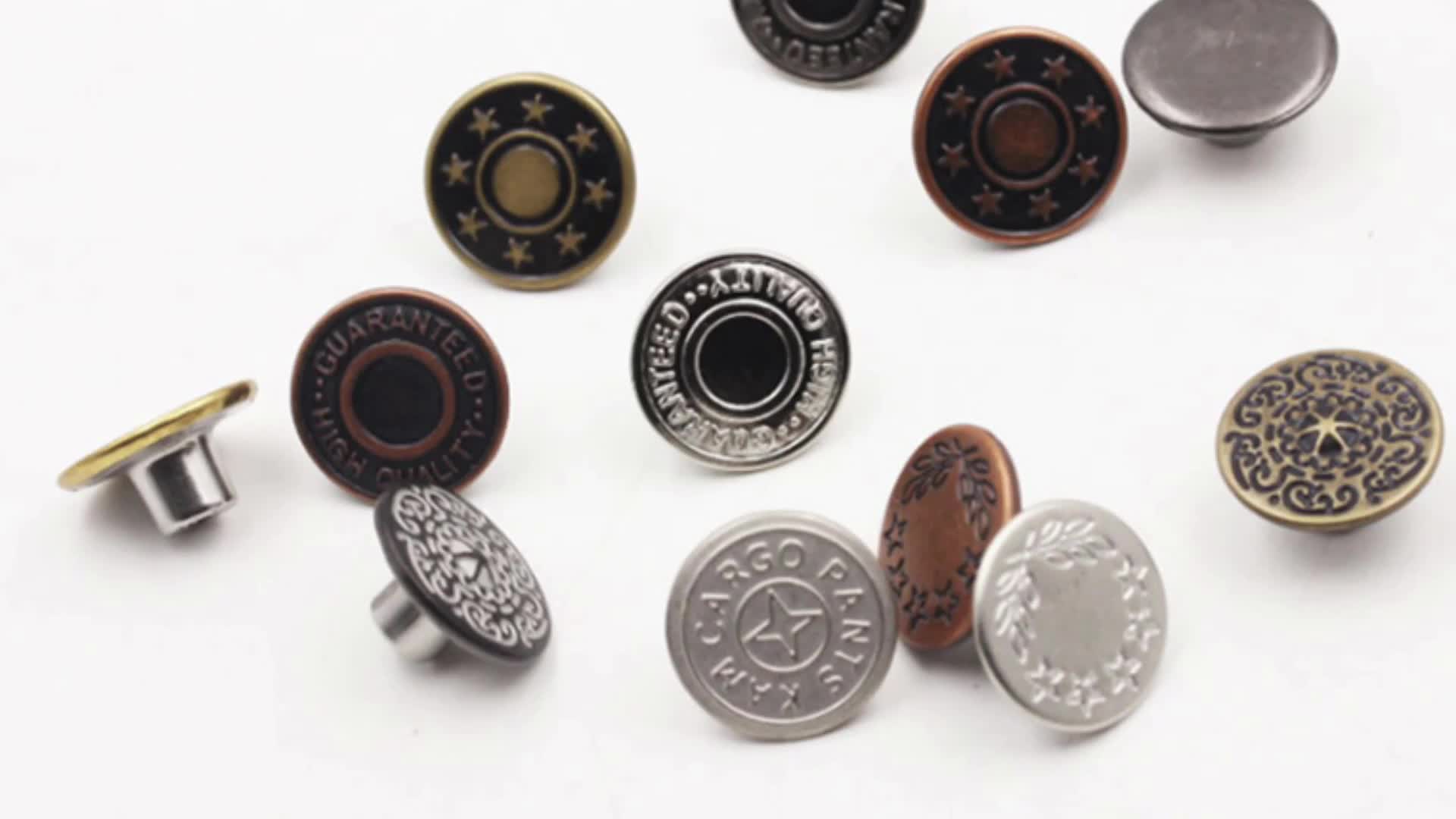 Metal Jeans Button Custom Logo Personalized Jeans Rivets Button - Buy ...