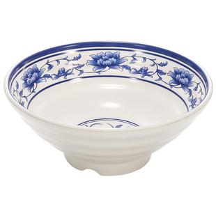 密胺青花瓷塑料碗大碗商用仿瓷酒店餐厅拉面条碗米线碗牛肉汤面碗