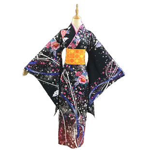 地狱少女宵伽 阎魔爱COSPLAY原版和服cos振袖和服动漫cosplay服装