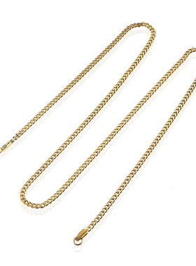 欧美嘻哈金项链钛钢简约街舞夜店