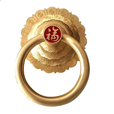 中式纯铜把手门拉手仿古黄铜
