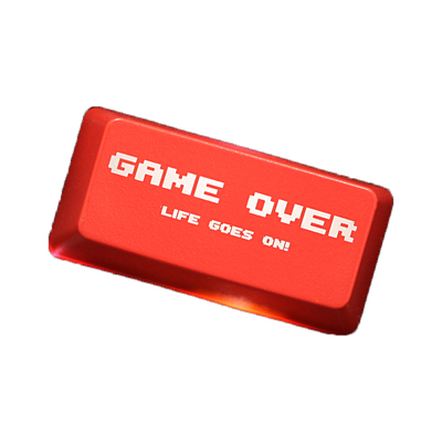 透光红黑结束像素风格机械键盘