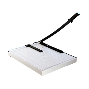 得力钢制切纸刀裁纸刀切割机手动裁纸器A4名片卡片相片切割器闸刀