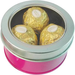 开天窗空铁盒圆盒喜糖铁盒糖果盒婚庆回礼结婚喜糖盒巧克力礼盒