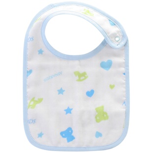 3件装 新生儿围嘴 婴儿围兜 吸水透气竹纱布围嘴 宝宝口水巾