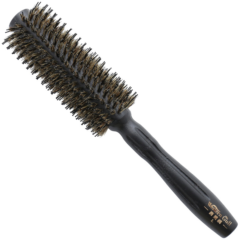 西美鸥Western Gull猪鬃毛梳子圆滚梳卷发梳子内扣发廊专业卷梳