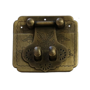 纯铜复古锁扣 搭扣 老式家具锁 樟木箱配件 抽屉锁 仿古柜门锁具