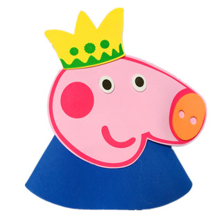 小猪头饰幼儿园表演道具儿童帽子猪八戒野猪幼儿园运动会动物头套