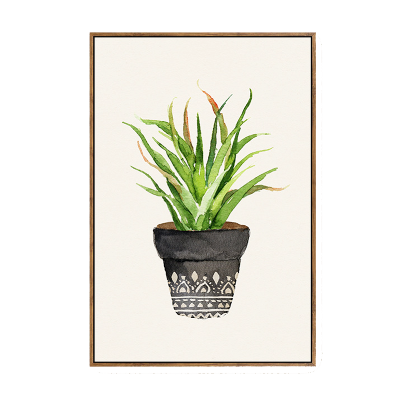 植物沙发小清新风三联盆栽墙壁画