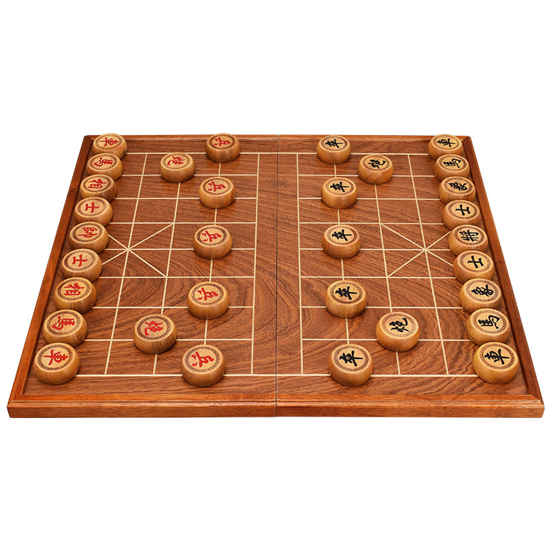 御圣象棋高档木质折叠棋盘实木棋