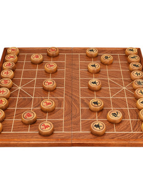 御圣象棋高档木质折叠棋盘实木棋