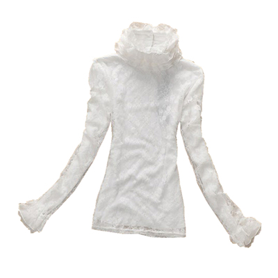 蕾丝衫秋冬公主打底衫蕾丝加绒