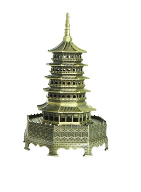古建筑大雁塔金属古建筑金属摆件