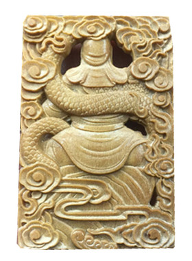 芭比檀香义薄云天双面雕刻小盒子