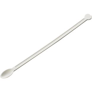 上海商吉白色长柄搅拌勺一次性咖啡搅拌棒PLA塑料品尝勺小勺子