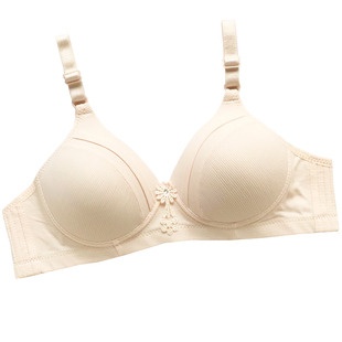 无钢圈文胸薄款小胸胸罩收副乳聚拢调整型内衣女春夏超薄模杯大码