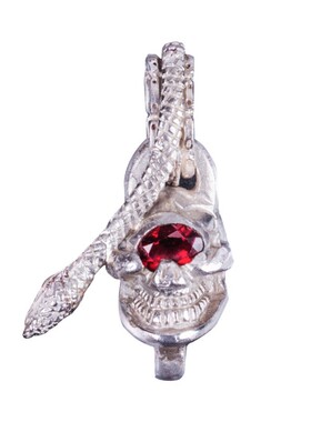 高山隆 红眼切割眼盘蛇点金骷髅吊坠stoplight美式机车项链