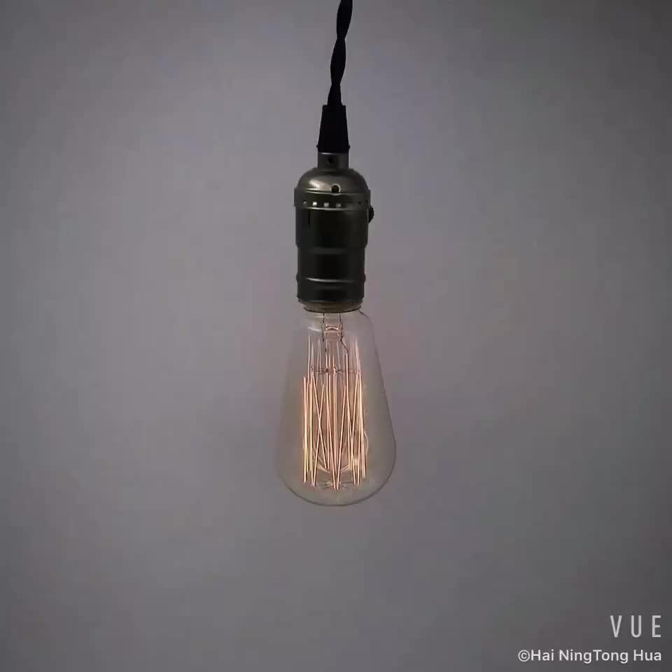 220v E27 Decorative Smart Edison Bulbs St64 40w 60w Warm White Light