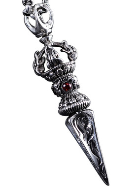 泰银男项链金刚杵吊坠时尚配饰