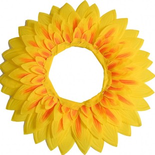 向日葵头套太阳花脸套运动会入场式方阵出场道具结婚搞笑葵花帽子