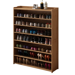 鞋架鞋柜简易门口家用经济型竹实木小架子多层防尘置物架收纳神器