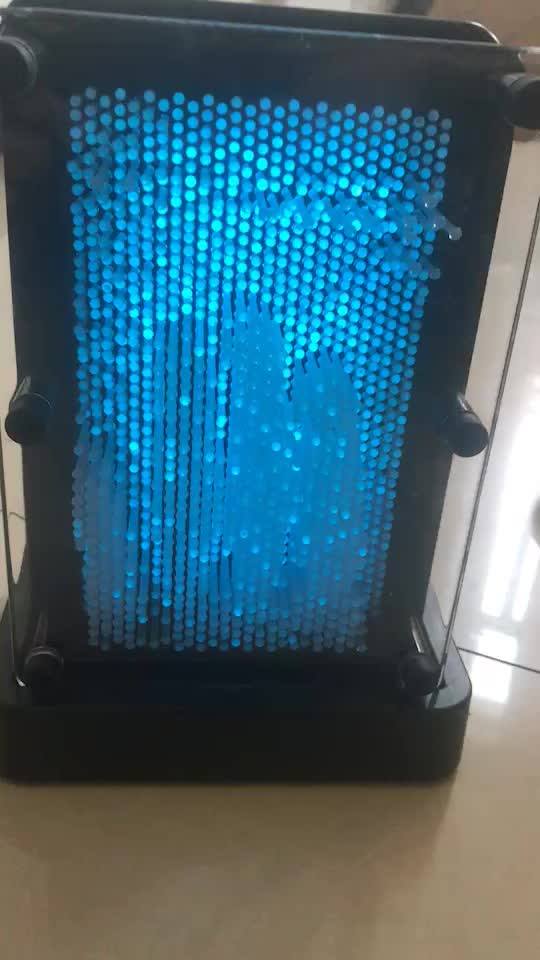 3d Plastic Light Up Pin Art 6 Led Colors Change Shine Light Hand Mold