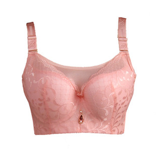 薄款抹胸式防走光特大码全罩杯文胸聚拢大胸罩D杯E杯胖MM女士内衣