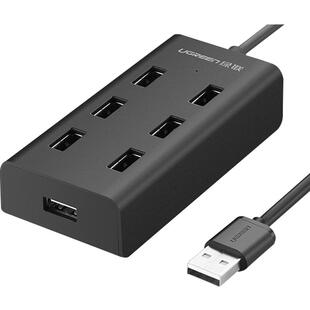 绿联usb扩展器转接头一拖七多接口hub电脑笔记本外接U盘打印机加长线转换多功能插口7口集分线器多口sub