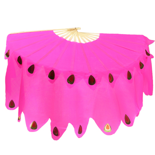 舞蹈扇子凤尾扇孔雀扇转扭秧歌扇子加长单色双面广场扇子表演扇子