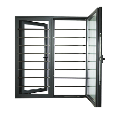 铝合金外开免打孔隐形防盗窗护栏