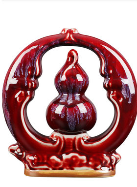 花瓶福中福窑变家居客厅陶瓷器