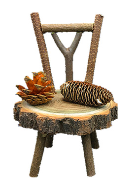 zakka年轮小椅子原木手工摆件