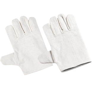 帆布手套劳保布加厚耐磨双层工业机械焊工防滑电焊工作劳工耐高温