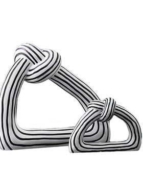 yoowow黑白条纹结绳样板房软装