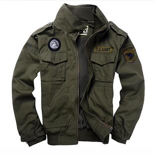 户外101空降师美军飞行夹克军迷外套男特种兵休闲战术夹克迷彩服