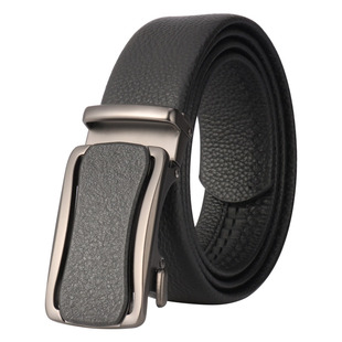 皮带男真皮自动扣头层纯牛皮腰带男青年商务年轻人潮男式裤带学生