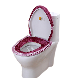 马桶垫丝绒两件套包邮欧式 四季款坐便套加厚坐垫半包式