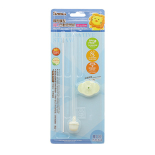 台湾吸管配件配贝亲宽口径奶瓶玻璃ppsu330ml宝宝带吸管刷子240ml