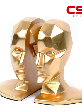 树脂黑色摆件客厅书档